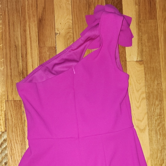 Fuchsia one shoulder dress - Picture 4 of 8